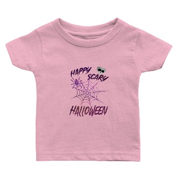 Discover Spider In The Cobweb Happy Halloween Baby T-shirts
