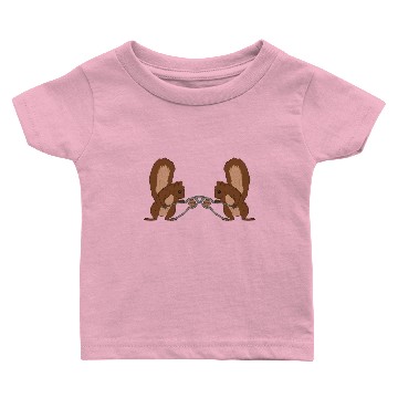 Discover Squirrel crack a nut with a nutcracker Baby T-shirts
