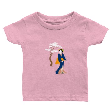 Discover Geisha and cherry blossom tree Baby T-shirts