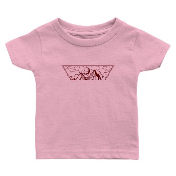 Discover Mountain Forest - Maroon Design Baby T-shirts
