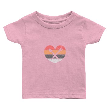 Discover Art Teacher Heart Retro Vintage Baby T-shirts
