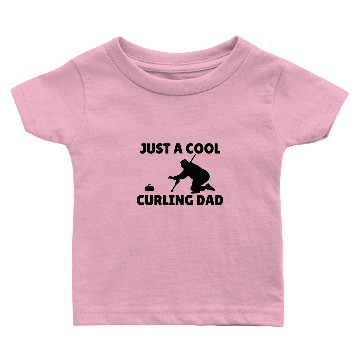 Discover Just a cool curling dad Baby T-shirts