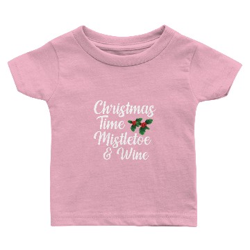 Discover Mistletoe and Wine Baby T-shirts