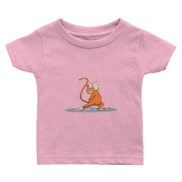 Discover Monkey yoga bow pose Baby T-shirts