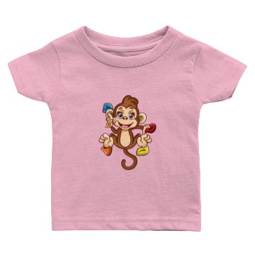 Discover Funny Rock Climbing Monkey Bouldering Chimp Baby T-shirts