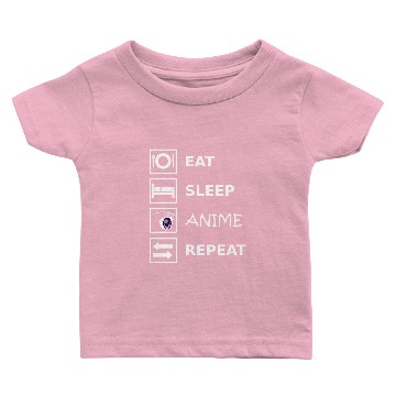 Discover Eat Sleep Anime Repeat Baby T-shirts