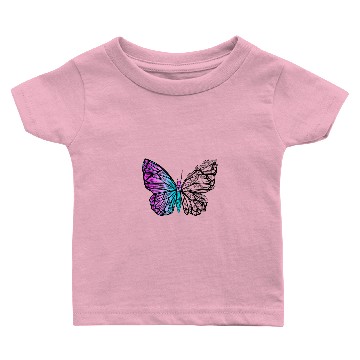 Discover crystal butterfly neon pink blue Baby T-shirts