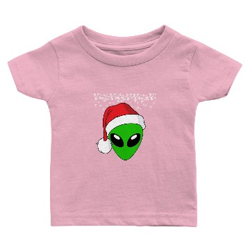 Discover Alien Christmas With Santa Hat Baby T-shirts