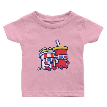 Discover Popcorn Couple Baby T-shirts