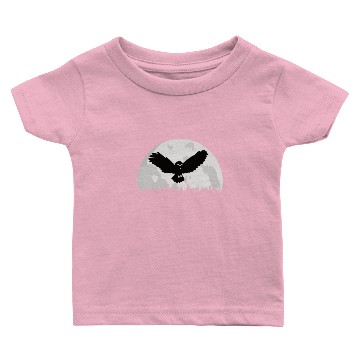 Discover Flying Barn Owl Moon Baby T-shirts