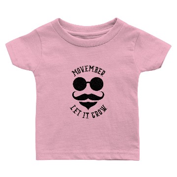 Discover Let it grow Movember mustache Baby T-shirts