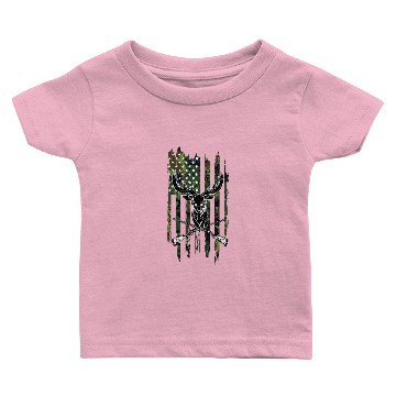 Discover Hunting American camouflage Flag Baby T-shirts
