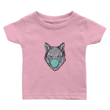 Discover Wolf Face Mask Baby T-shirts