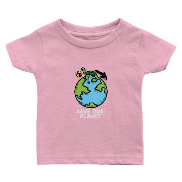 Discover Save Our Planet Bees Turtle Orca Cute Earth Day Baby T-shirts