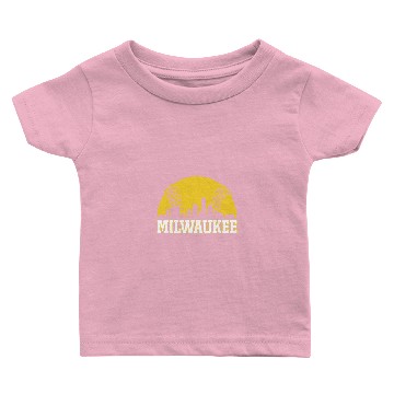 Discover Vintage Milwaukee Baseball Hometown Skyline Brewer Baby T-shirts
