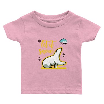 Discover Let it Snow Polar Bear Christmas Theme Baby T-shirts