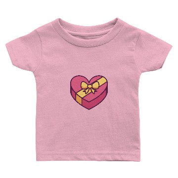 Discover Heart Shaped Gift Box With Bow Baby T-shirts