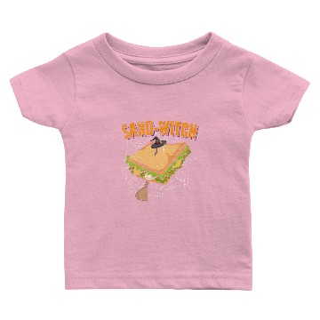 Discover Sand-Witch Sandwich Funny Witch Halloween Baby T-shirts