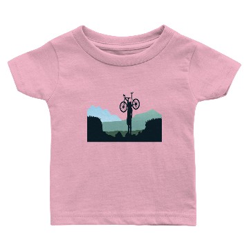 Discover Ride Mountain Bike Nature Explorer Cycling Solid Baby T-shirts