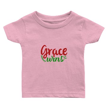Discover Grace Wins passionate funny Christmas Design Baby T-shirts
