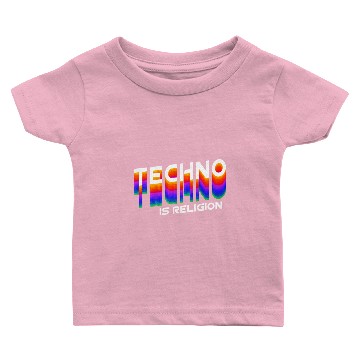 Discover Techno is Religion Design Baby T-shirts