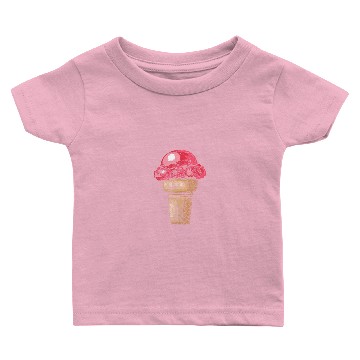 Discover Vintage Strawberry Ice Cream Cone Dessert Love Baby T-shirts