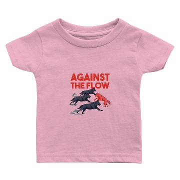 Discover Against the flow wolf pack and lonely wolf Baby T-shirts