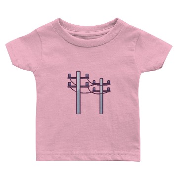 Discover Two overhead power line Baby T-shirts