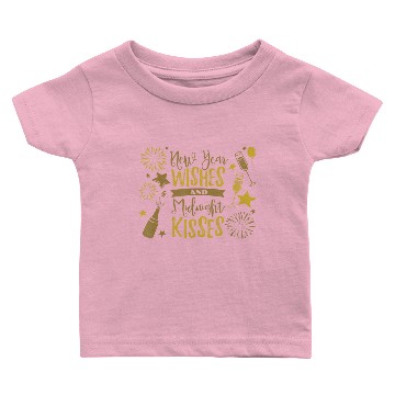 Discover New Year Wishes Midnight Kisses 2019 Baby T-shirts