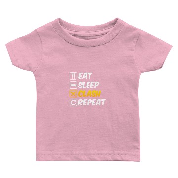 Discover Eat Sleep Clash Repeat Mobile Gaming Clan Baby T-shirts