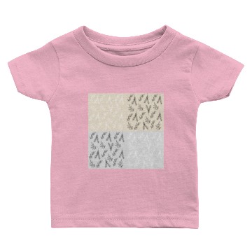 Discover four branches pattern beige grey Baby T-shirts