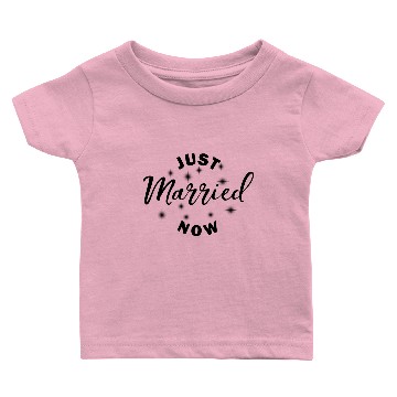 Discover Just Married Now Wedding Gift Idea Baby T-shirts