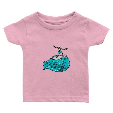 Discover Surfing Skeleton, High Tides and Good V Baby T-shirts