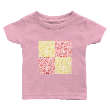 Discover yellow+red flower plants tropical pattern Baby T-shirts