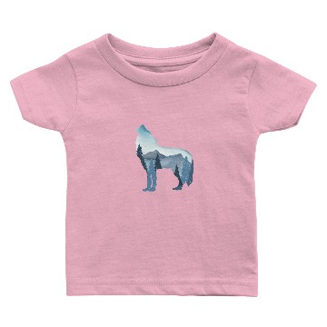 Discover Alpha Wolf Art - Nature Background Baby T-shirts