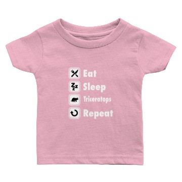Discover Baby T-shirts Baby T-shirts - Eat Sleep Triceratops Repeat