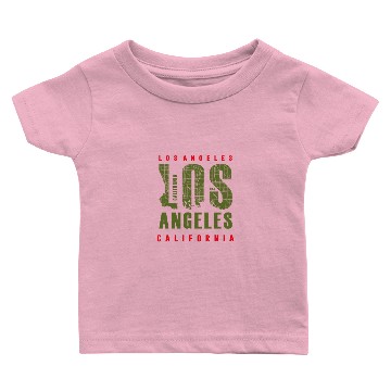 Discover California Los Angeles Font Baby T-shirts