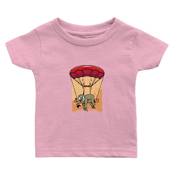 Discover Skydiving Sloths Funny Sloth Skydiver Parachuting Baby T-shirts