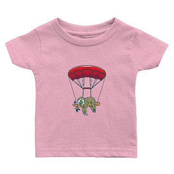 Discover Skydiving Sloths Funny Sloth Skydiver Parachuting Baby T-shirts