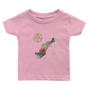 Discover Appalachian Trail Hiking Map Baby T-shirts