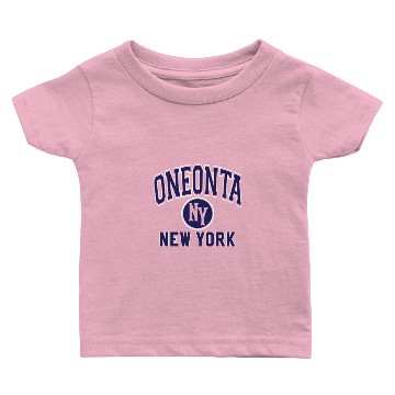 Discover Oneonta Ny Varsity Style Navy Blue Print Gift Baby T-shirts