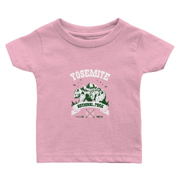 Discover Yosemite National Park Vintage Bear Baby T-shirts