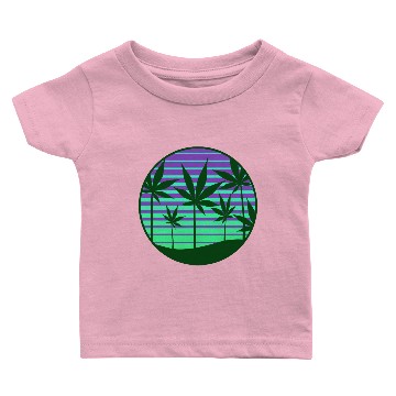 Discover cannabis leaf sunset weed marijuana hemp thc pot Baby T-shirts