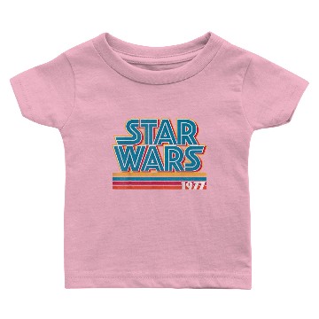 Discover Super Retro Striped Logo 1977 Graphic Baby T-shirts