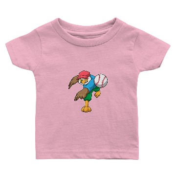 Discover Hawk at Baseball with Baseball bat Baby T-shirts