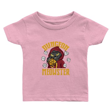 Discover Dungeon Master Meowster D20 Baby T-shirts