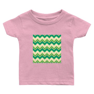 Discover Cactus Green Zig Zag Pattern Chevron Background Baby T-shirts