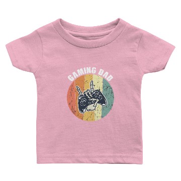 Discover Gaming sunset vintage controller computer gaming Baby T-shirts