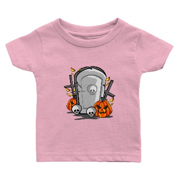 Discover Halloween Tombstone Pumpkin Baby T-shirts