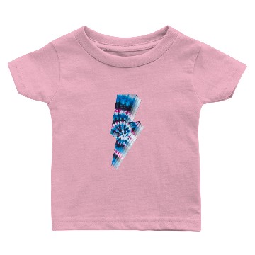 Discover Tie Dye Lightning Bolt Graphic Print Baby T-shirts